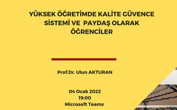 "Yüksek Öğretimde Kalite Güvence Sistemi ve Paydaş Olarak Öğrenciler" semineri düzenlendi duyuru görseli