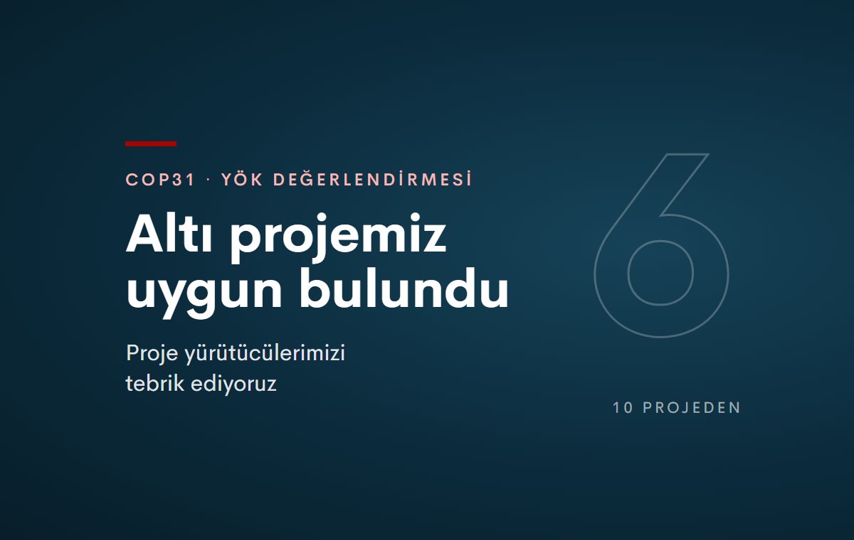 Üniversitemizin Altı Projesi COP31 Kapsamında Sunulmaya Uygun Bulundu duyuru görseli