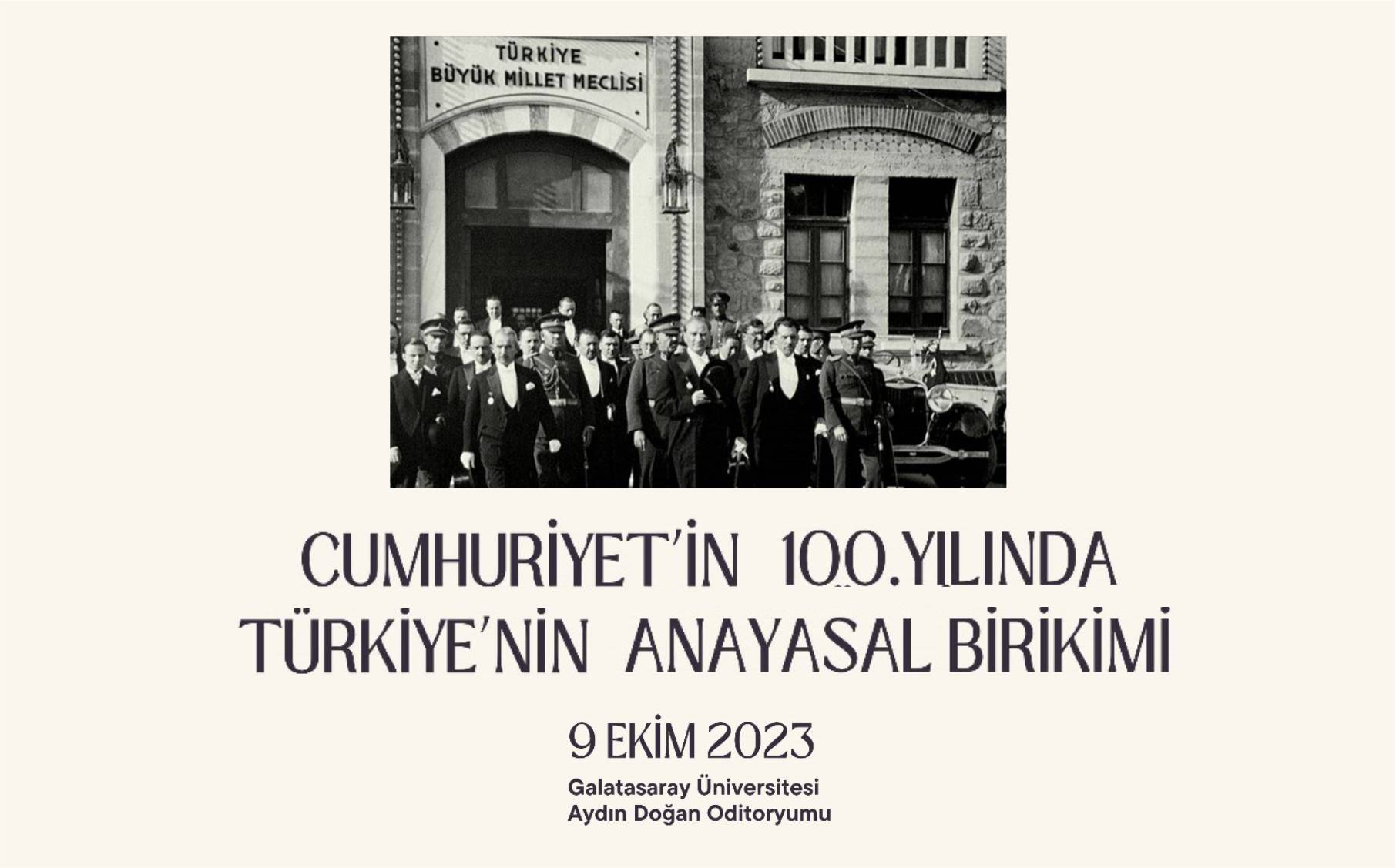 Cumhuriyet'in 100. Yılında Türkiye'nin Anayasal Birikimi duyuru görseli
