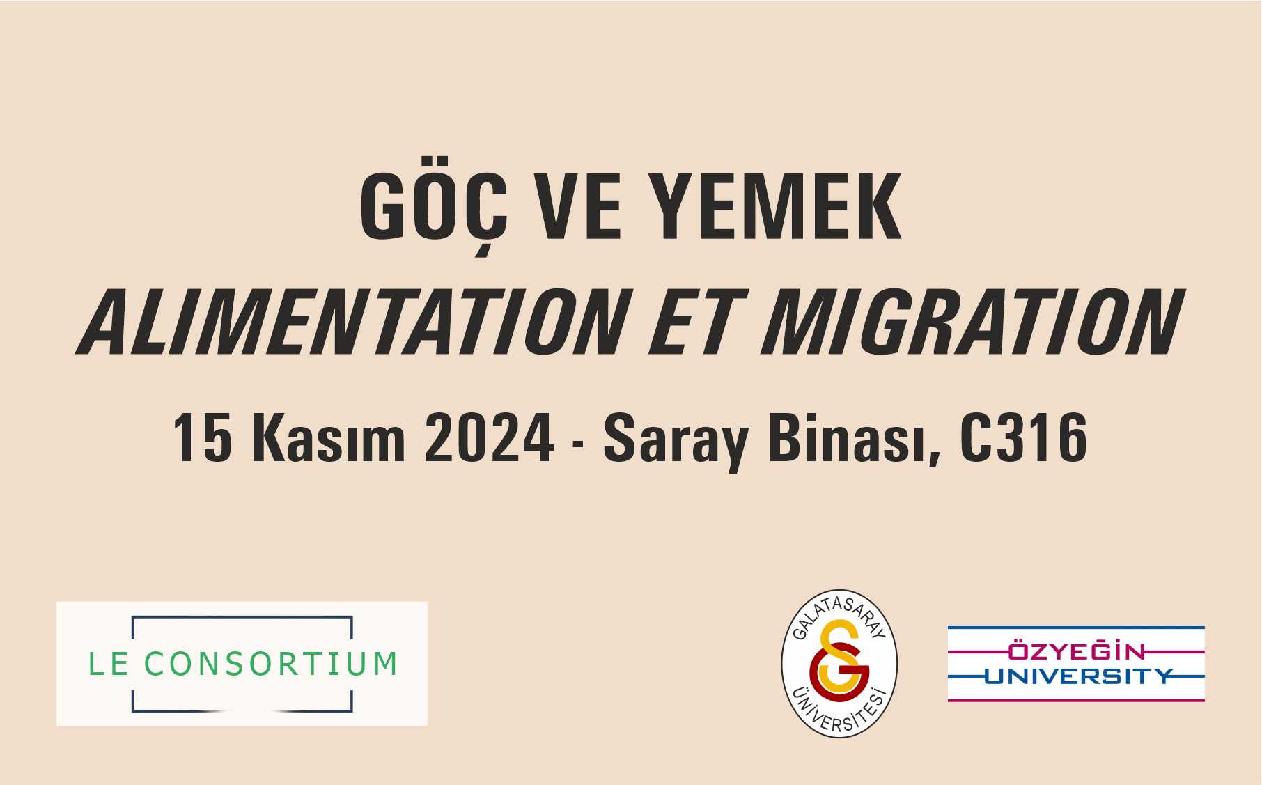 Göç ve Yemek / Alimentation Et Migration duyuru görseli