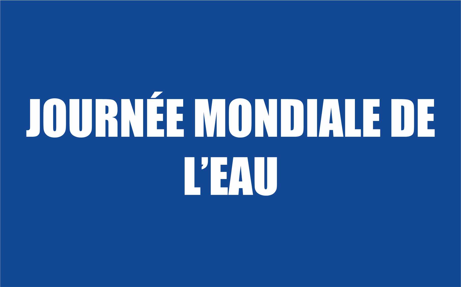 JOURNÉE MONDIALE DE L’EAU duyuru görseli
