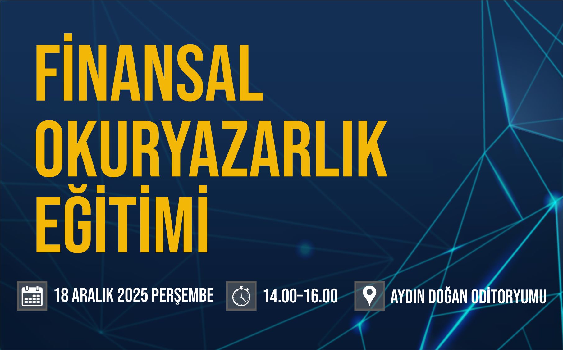 Finansal Okuryazarlık Eğitimi duyuru görseli