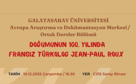 Doğumunun 100. Yılında Fransız Türkolog Jean-Paul Roux duyuru görseli