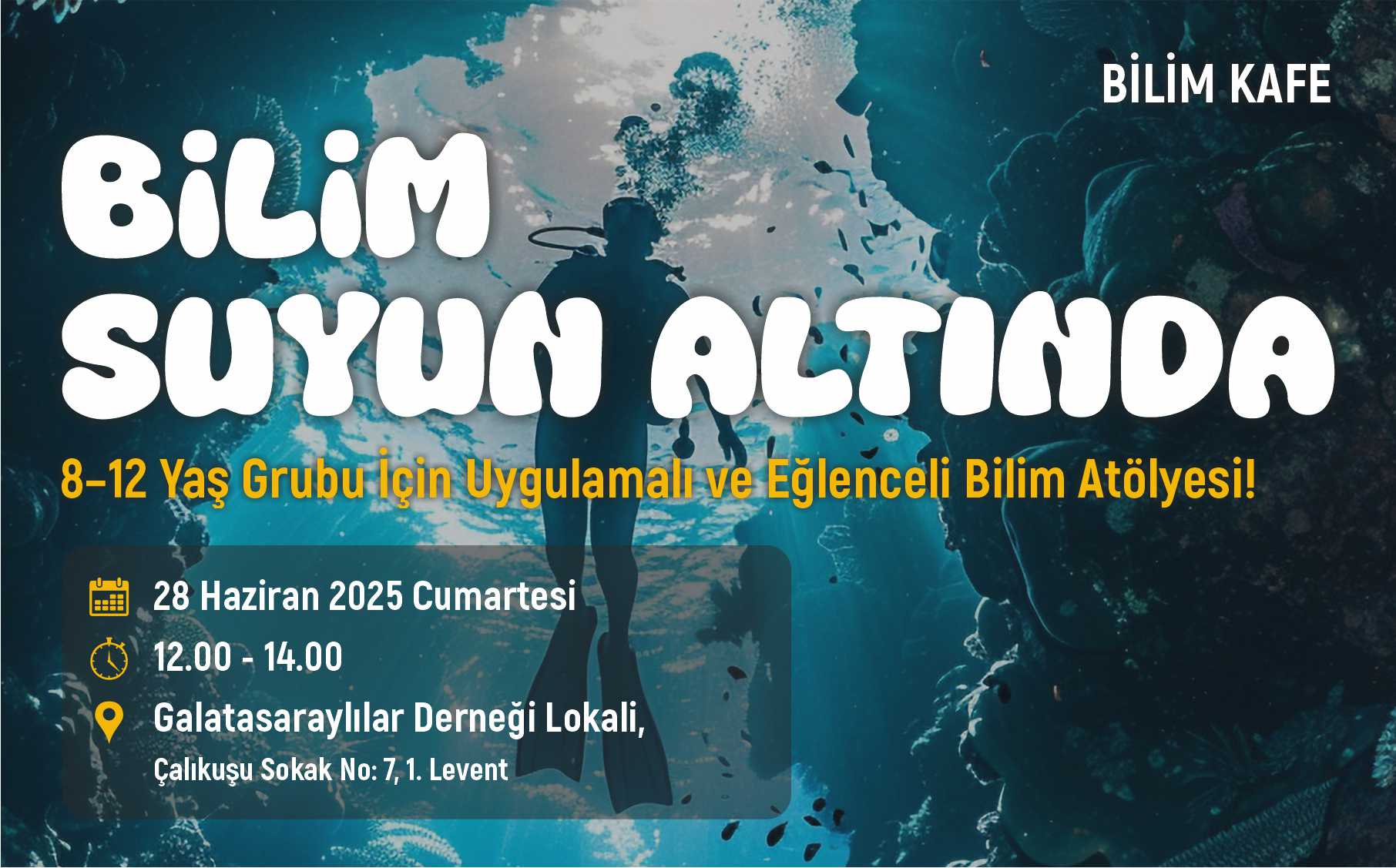 Bilim Suyun Altında (8–12 Yaş Grubu İçin Uygulamalı ve Eğlenceli Bilim Atölyesi!) etkinlik görseli