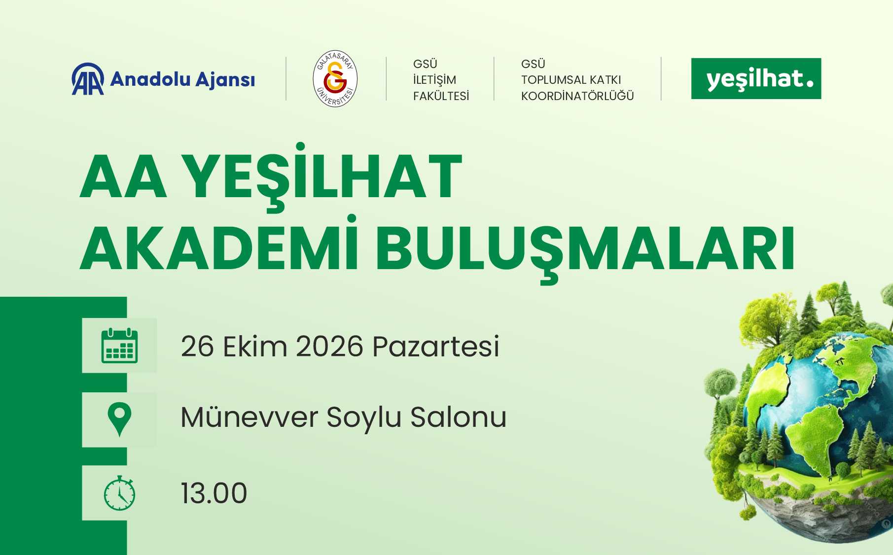 AA Yeşilhat Akademi Buluşmaları duyuru görseli