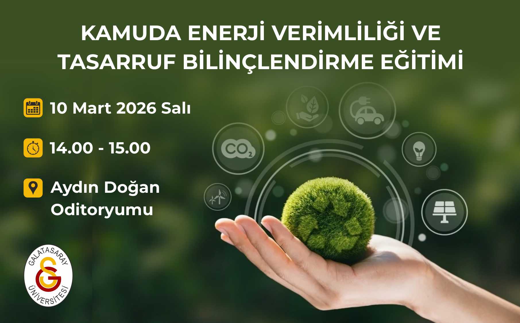 Kamuda Enerji Verimliliği ve Tasarruf Bilinçlendirme Eğitimi duyuru görseli