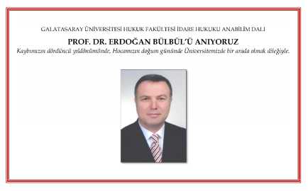 Prof. Dr. Erdoğan Bülbül’ü Anıyoruz etkinlik görseli